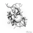 grape vine tattoo design idea