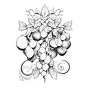 grape vine tattoo design idea
