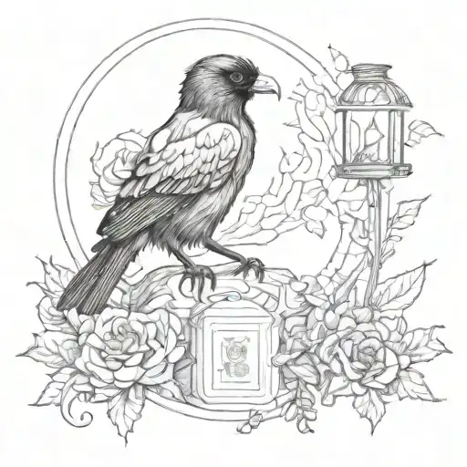 edgar allen poe inspired  tattoo design idea
