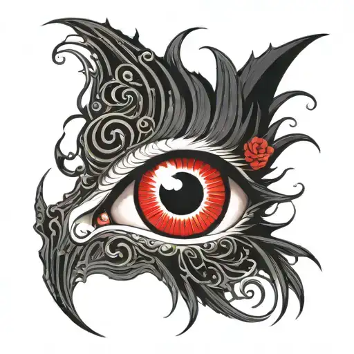 gothic eyeball tattoo design idea