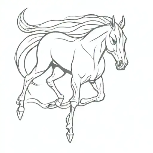 demon horse tattoo design idea