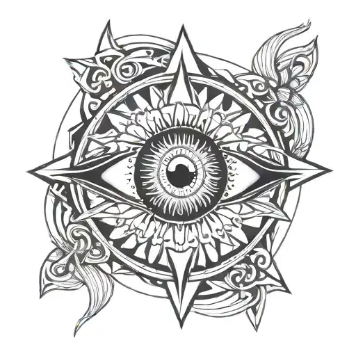 gothic eyeball tattoo design idea