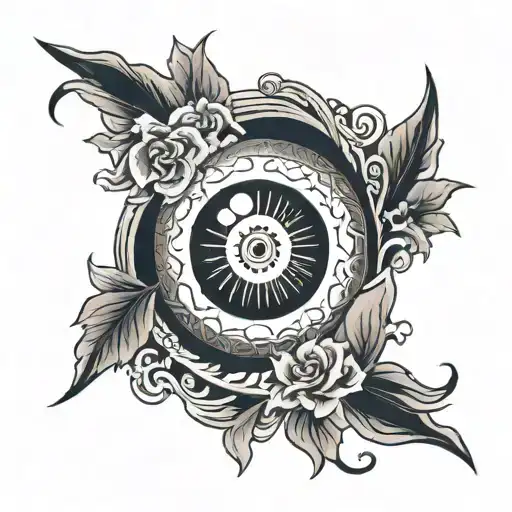 gothic eyeball tattoo design idea