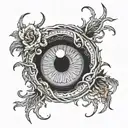 gothic eyeball tattoo design idea