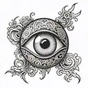 gothic eyeball tattoo design idea