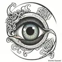 gothic eyeball tattoo design idea