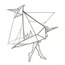 pyramid head tattoo design idea