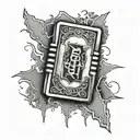 razor blade  tattoo design idea