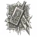 razor blade  tattoo design idea