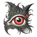 gothic eyeball tattoo design idea