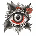 gothic eyeball tattoo design idea