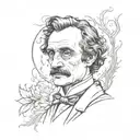 edgar allen poe inspired  tattoo design idea