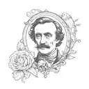 edgar allen poe inspired  tattoo design idea