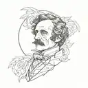 edgar allen poe inspired  tattoo design idea