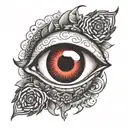 gothic eyeball tattoo design idea