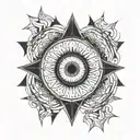 gothic eyeball tattoo design idea