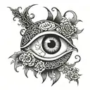 gothic eyeball tattoo design idea