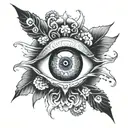 gothic eyeball tattoo design idea