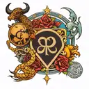 libra taurus and Scorpio   tattoo design idea