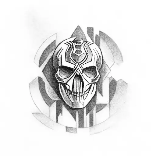 loki skull with this sentence "i know what kind of god i need to be  tattoo design idea