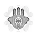 Hamsa hand tattoo design idea