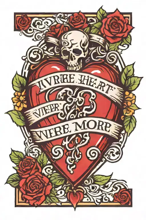 crying heart with the word Vivere & Memento Mori tattoo design idea