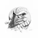 gryphon on boulder tattoo design idea
