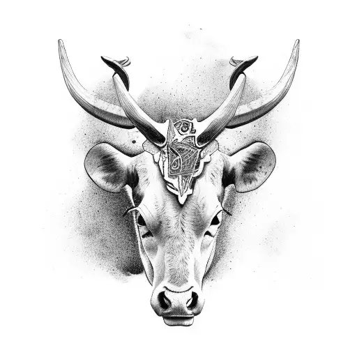 cowboy riding a bull tattoo design idea