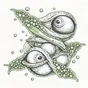 cybersigilism three peas in a pod floating tattoo design idea