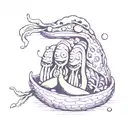 cybersigilism three peas in a pod floating tattoo design idea