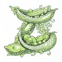 cybersigilism three peas in a pod floating tattoo design idea