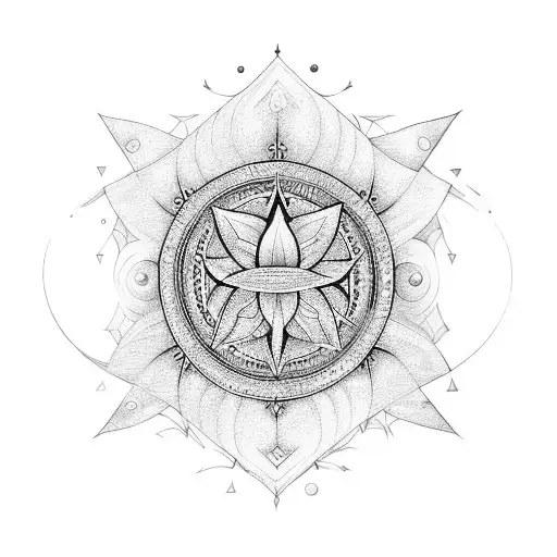 tattoo inspired by Hindu mythology, numerology and the cosmos. tattoo design idea