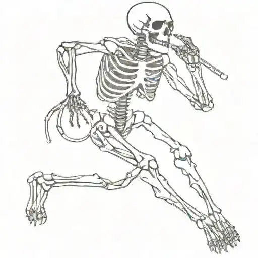 scuba diving skeleton tattoo design idea