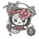 hello kitty nirvana  tattoo design idea