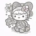 hello kitty  tattoo design idea