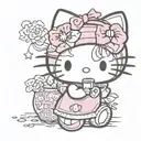 hello kitty  tattoo design idea
