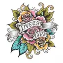 live laugh love  tattoo design idea