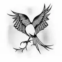 Bird tattoo design idea