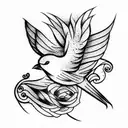 Bird tattoo design idea