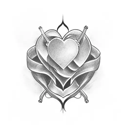 a tattoo with 5 hearts for every Persons name in family tattoo design idea