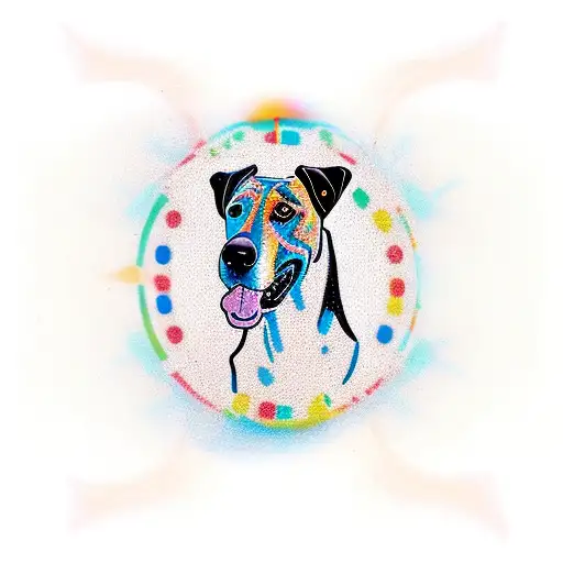 galgo y labrador tattoo design idea