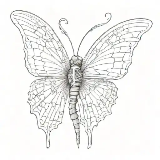  skeleton spine tattoo rib cage is butterfly wings tattoo design idea