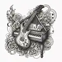 Create a tattoo design inspired by Alex G's music, incorporating elements of entrepreneurship tattoo design idea