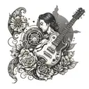 Create a tattoo design inspired by Alex G's music, incorporating elements of entrepreneurship tattoo design idea