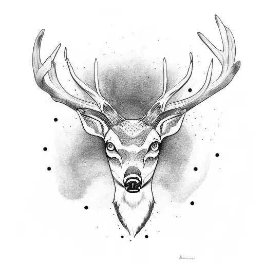 dead deer  tattoo design idea