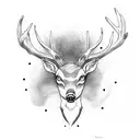 dead deer  tattoo design idea