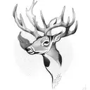 dead deer  tattoo design idea