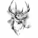 dead deer  tattoo design idea