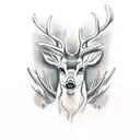 dead deer  tattoo design idea