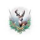 dead deer  tattoo design idea